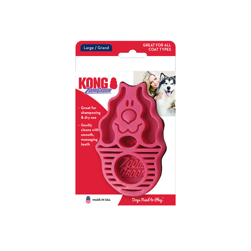 Kong Dog ZoomGroom Raspberry L (ZG1)