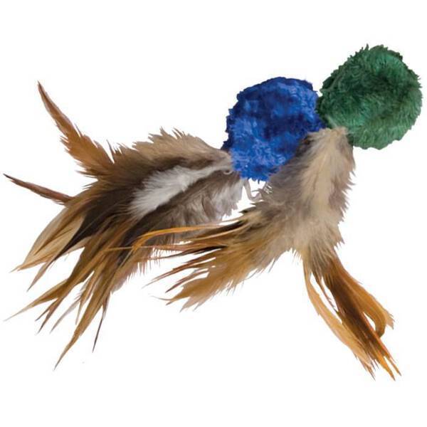 Kong Cat Naturals Crinkle Ball with Feathers 2pcs (CC4)