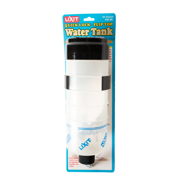 Lixit Pet Quick Lock Flip Top Water Tank with No Drip Valve 32oz