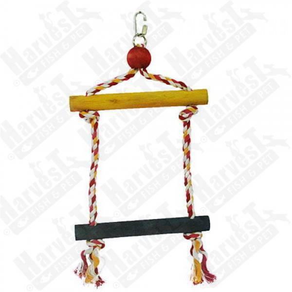 Living World Junglewood 2-Step Rope Ladder with Hanging Clip - 81101