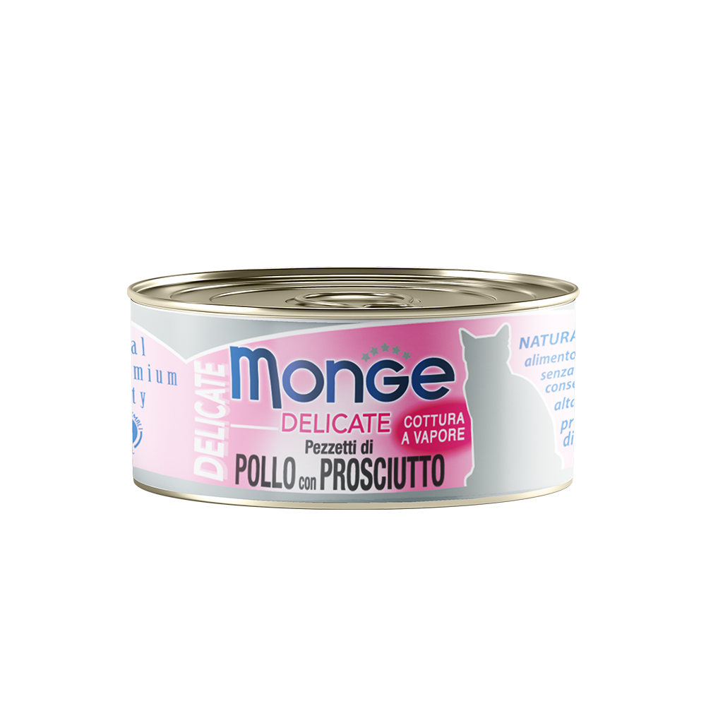 Monge Delicate Chicken with Ham Canned Cat Food 80g