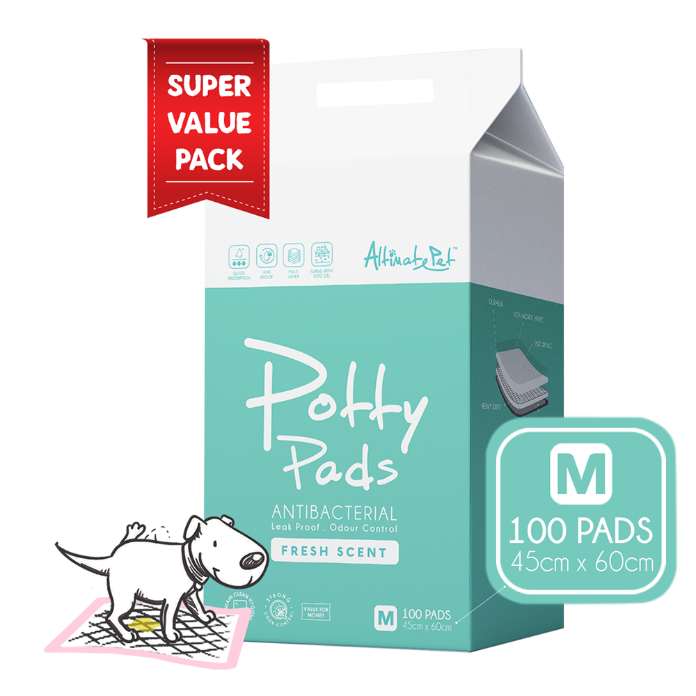 Altimate Pet Potty Pee Pads Antibacterial M 45cm x 60cm - 100pcs
