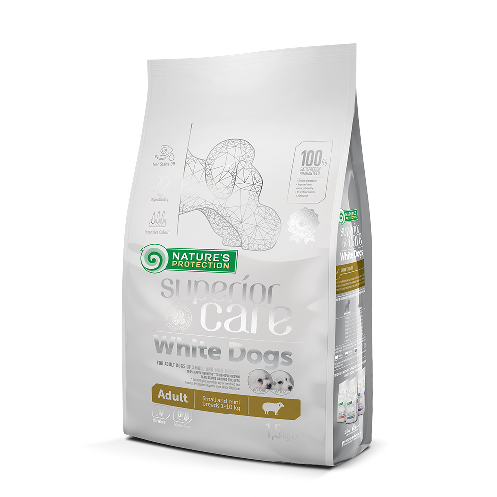 Nature's Protection Dog Superior Care White Dogs Small & Mini Breed Lamb 1.5kg