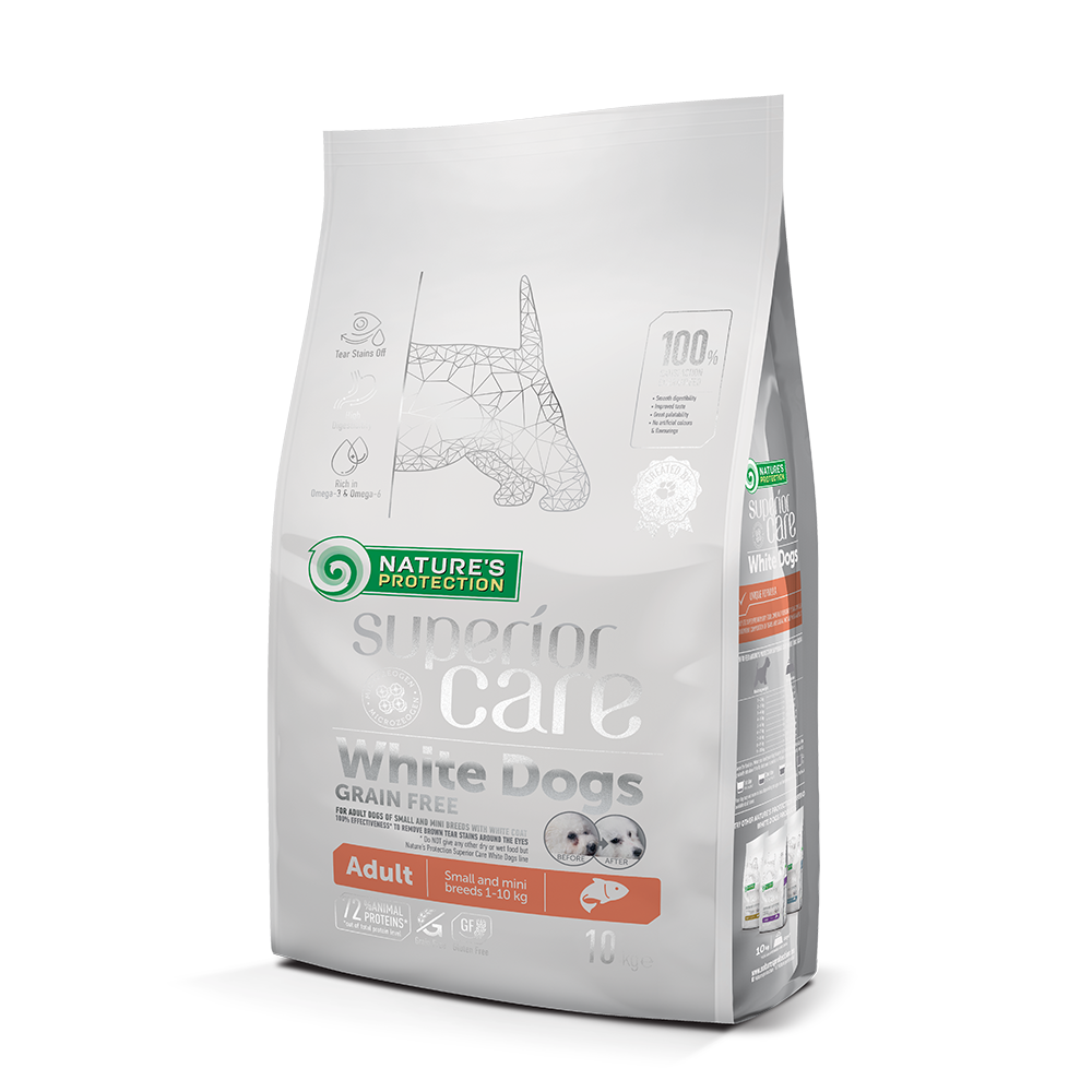 Nature's Protection Dog Superior Care White Dogs Small & Mini Breed Salmon 1.5kg