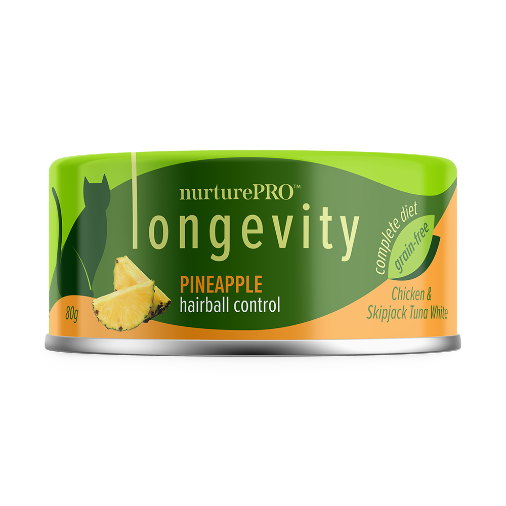 Nurture Pro Cat Longevity with Green Tea Essence GF Chicken & Skipjack Tuna White Meat Pineapple 80g