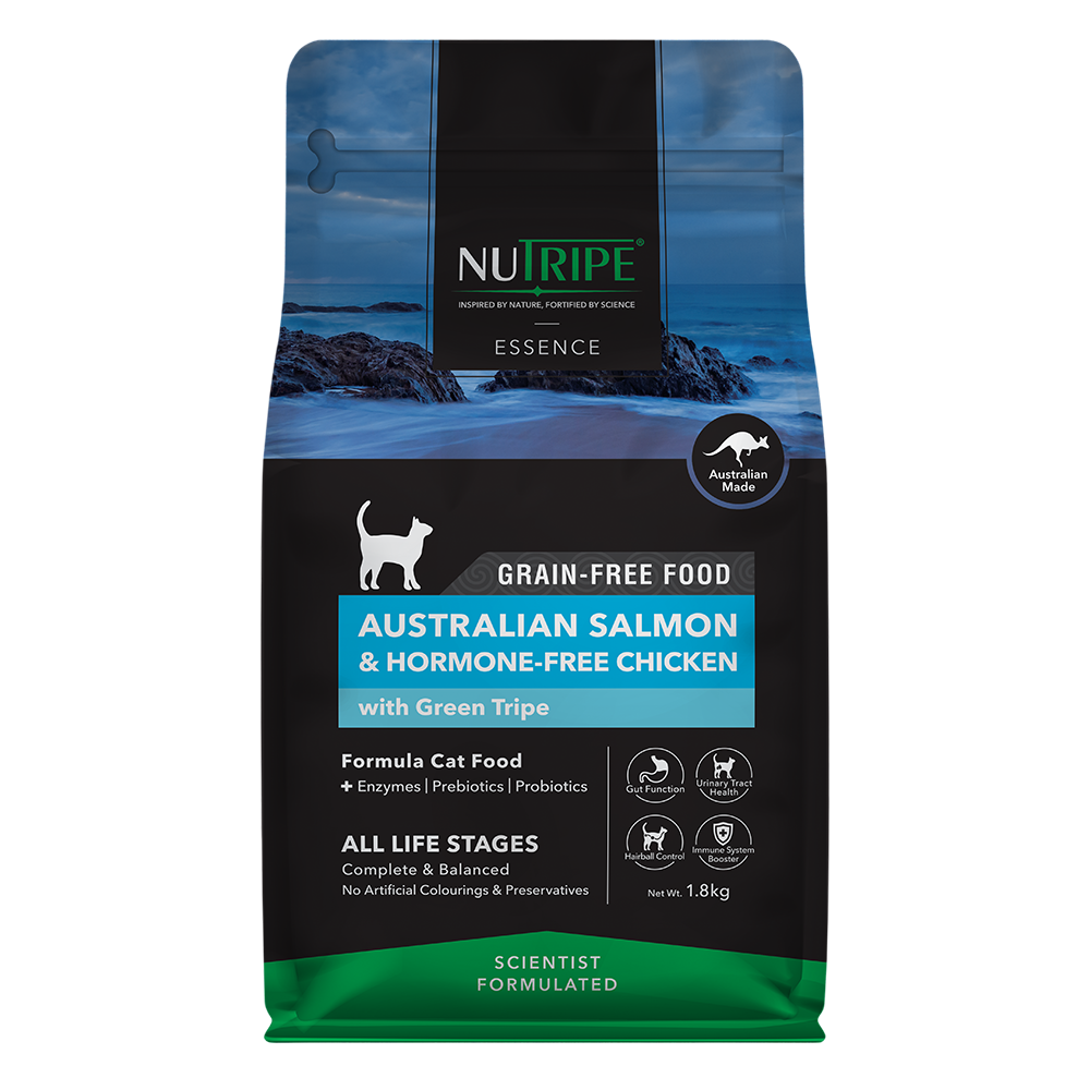 Nutripe Cat Essence Australian Salmon & Hormone-Free Chicken with Green Tripe 1.8kg