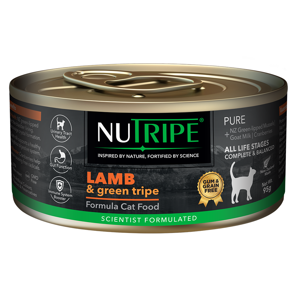 Nutripe Cat Gum & Grain Free Pure Lamb & Green Tripe 95g
