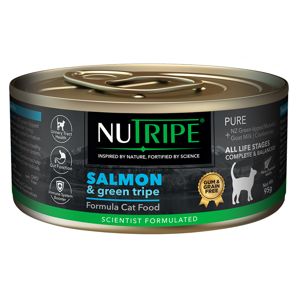 Nutripe Cat Gum & Grain Free Pure Salmon & Green Tripe 95g