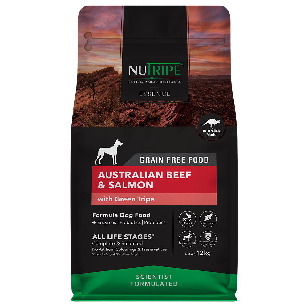 Nutripe Dog Essence Australian Beef & Salmon with Green Tripe 12kg