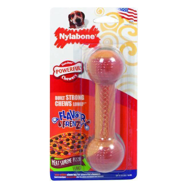 Nylabone Flavor Frenzy Dura Chew Bumpy Bone Meat Lovers Pizza - Wolf