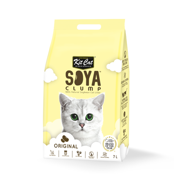 *DONATION TO LOVE KUCHING PROJECT* Kit Cat Soybean Litter Soya Clump Original 7L x 6
