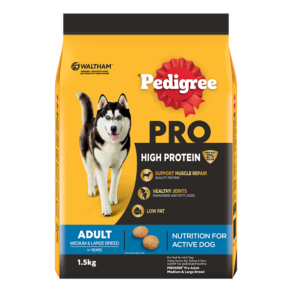 Pedigree Dog Pro High Protein Adult Medium & Large Breed 1.5kg