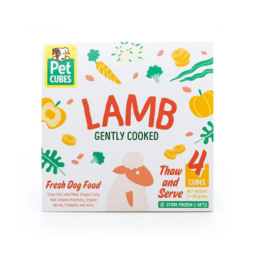 *FROZEN* PetCubes Dog Gently Cooked Lamb 2.24kg (7 x 320g)