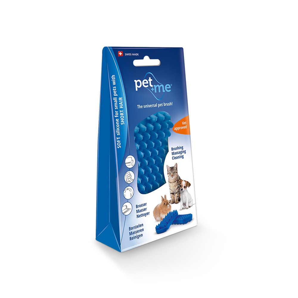 Pet+Me Soft Silicone Blue Brush