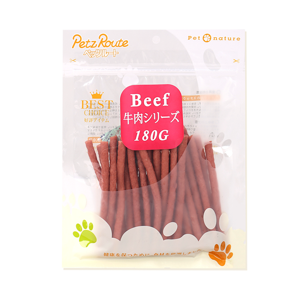Petz Route Dog Treats Low Fat Beef Jerky 180g