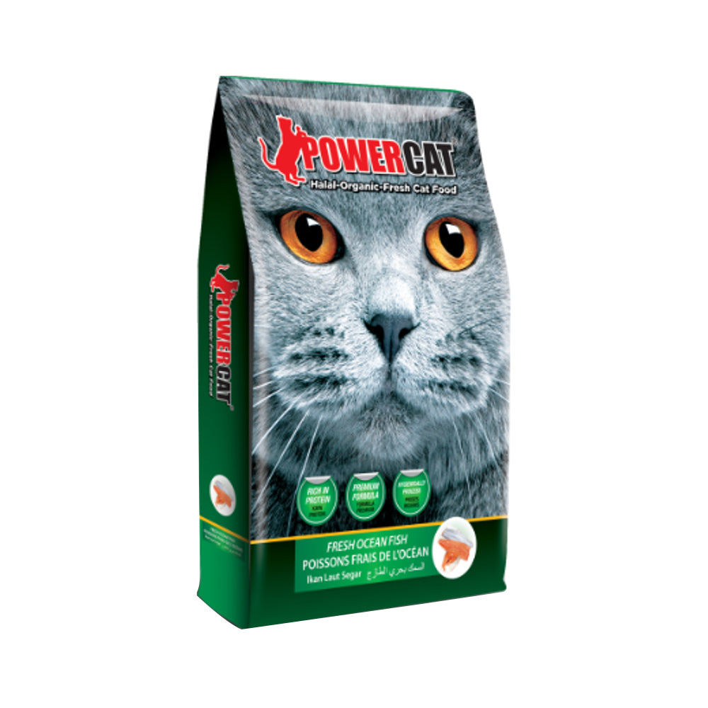 Powercat Halal Organic Fresh Cat Food Fresh Ocean Fish 1.4kg