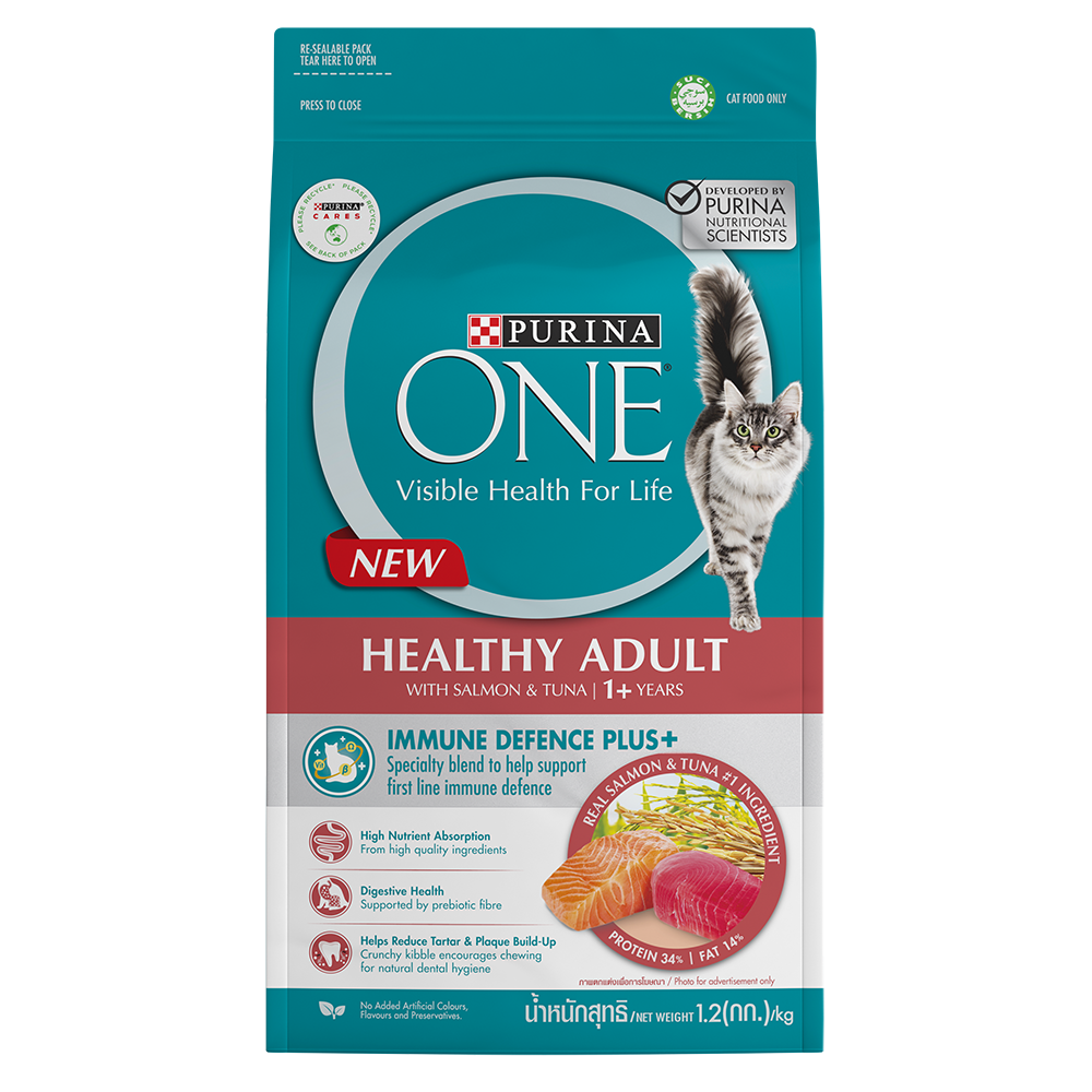 Purina One Healthy Adult Salmon & Tuna Dry Cat Food 1.2kg