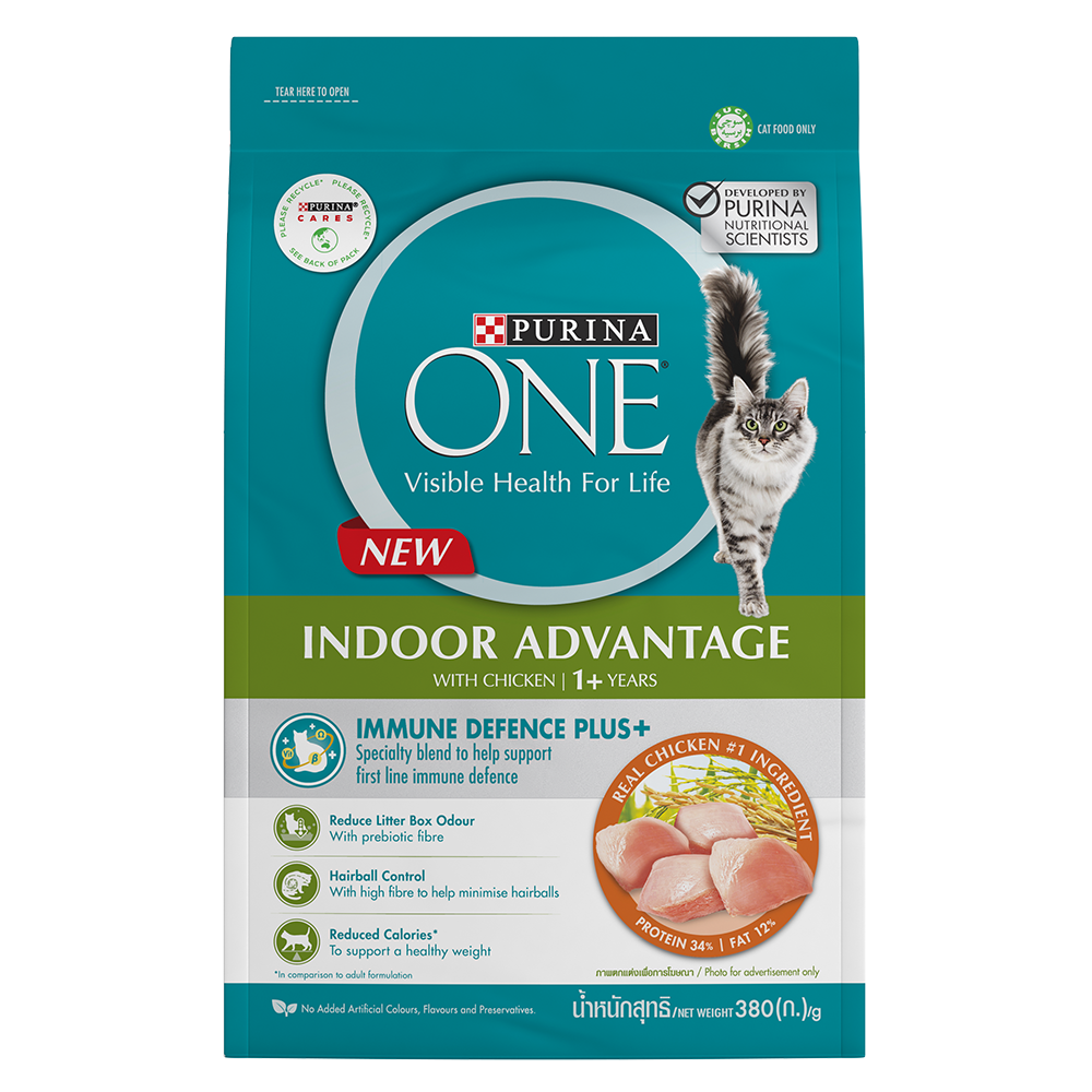 Purina One Indoor Advantage Immune Defence Plus Dry Cat Food 380g