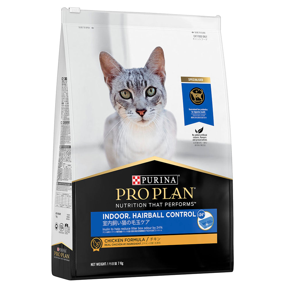 Purina Pro Plan Feline - Indoor Hairball Control Chicken Dry Cat Food 7kg