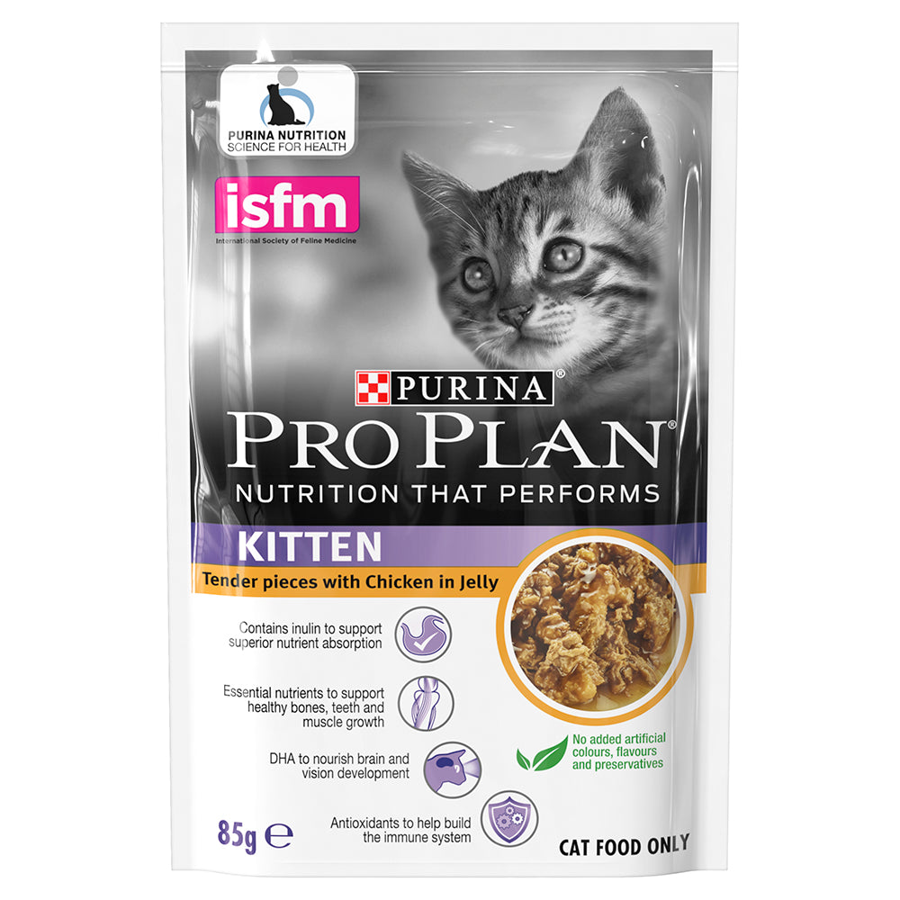 Purina Pro Plan Feline Kitten Chicken in Jelly Wet Pouch 85g