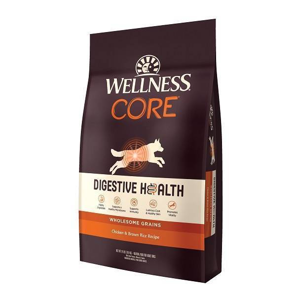Wellness Dog Core Digestive Health Chicken & Brown Rice Grain-Free Dry Dog Food 24lb