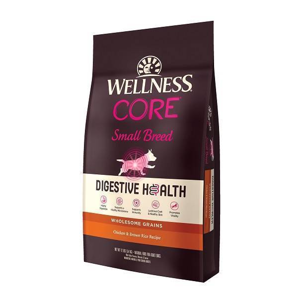 Wellness Dog Core Digestive Health Small Breed Chicken & Brown Rice Grain-Free Dry Dog Food 12lb