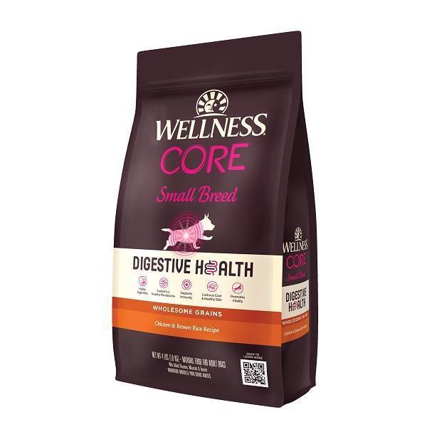 Wellness Dog Core Digestive Health Small Breed Chicken & Brown Rice Grain-Free Dry Dog Food 4lb