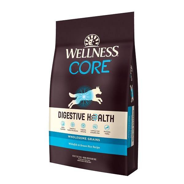 Wellness Dog Core Digestive Health Whitefish & Brown Rice Grain-Free Dry Dog Food 22lb