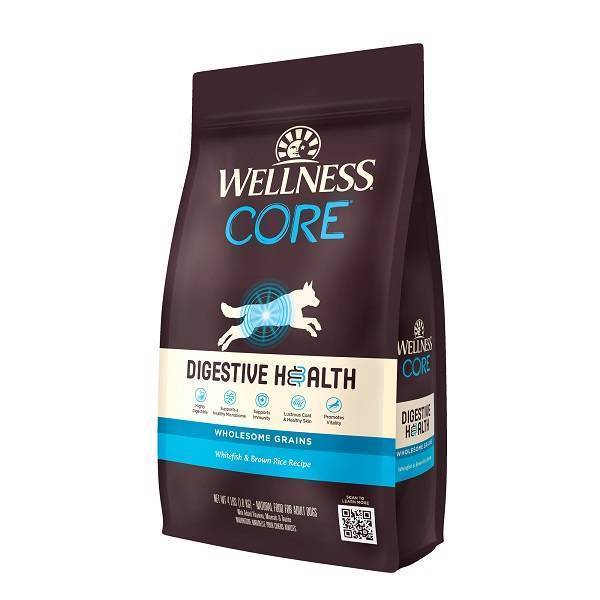 Wellness Dog Core Digestive Health Whitefish & Brown Rice Grain-Free Dry Dog Food 4lb