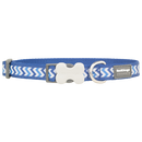 Red Dingo Dog Reflective Ziggy Collar Dark Blue S 12mm