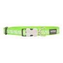 Red Dingo Dog Reflective Ziggy Collar Lime Green S 12mm