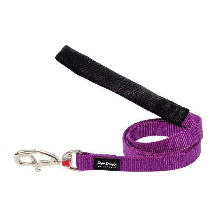 Red Dingo Dog Fixed Plain Lead Purple (15mm x 1.2m)