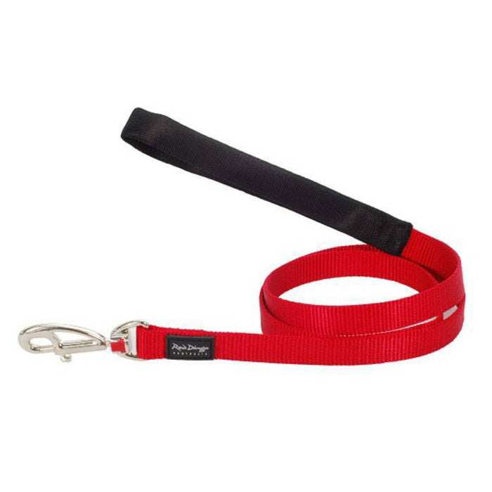 Red Dingo Dog Fixed Plain Lead Red (12mm x 1.2m)