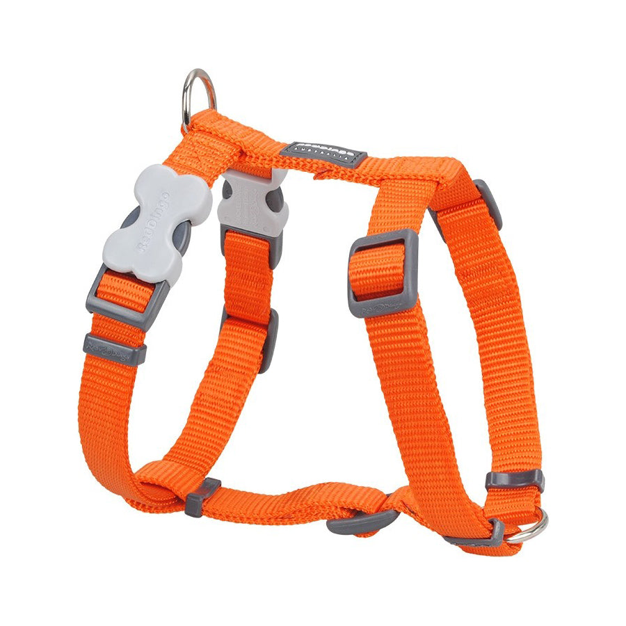 Red Dingo Dog Plain Harness Orange 15mm