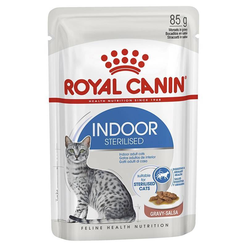 Royal Canin Feline - Indoor Sterilised Pouch Cat Food 85g