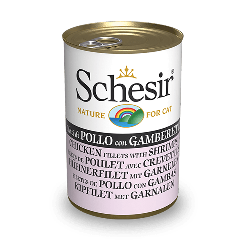 Schesir Nature Chicken Fillets with Shrimps for Cats 140g