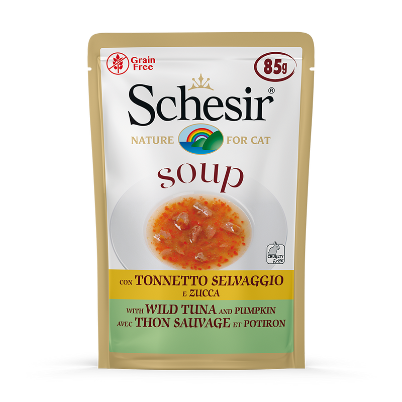 Schesir Nature Pouch Wild Tuna and Pumpkin Soup For Cat 85g