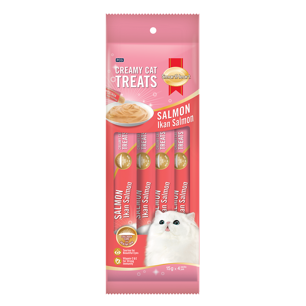 SmartHeart Cat Creamy Treats Salmon 15g x 4