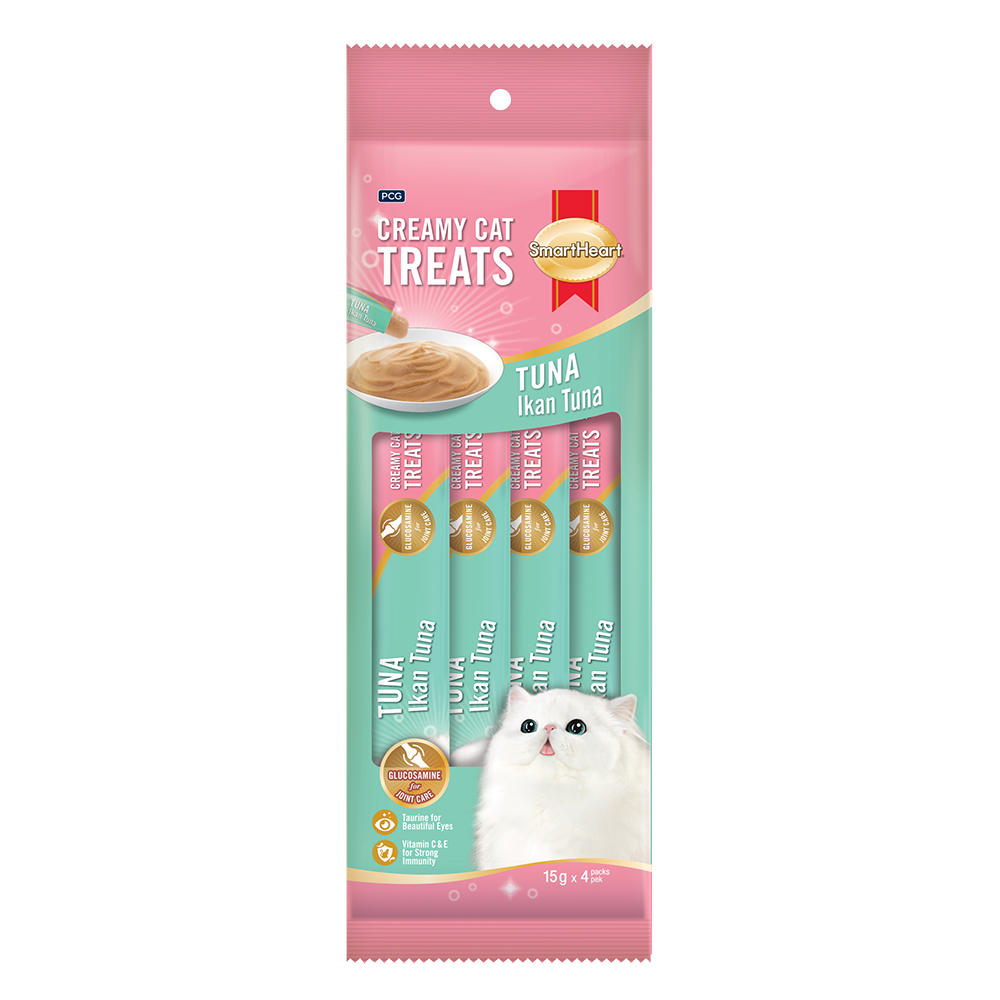 SmartHeart Cat Creamy Treats Tuna 15g x 4