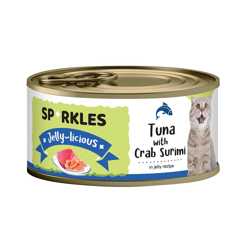 Sparkles Cat Jelly-licious Tuna with Crab Surimi 80g