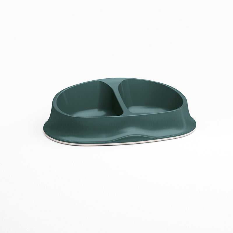 Stefanplast Chic Double Bowl English Green 0.25L + 0.25L