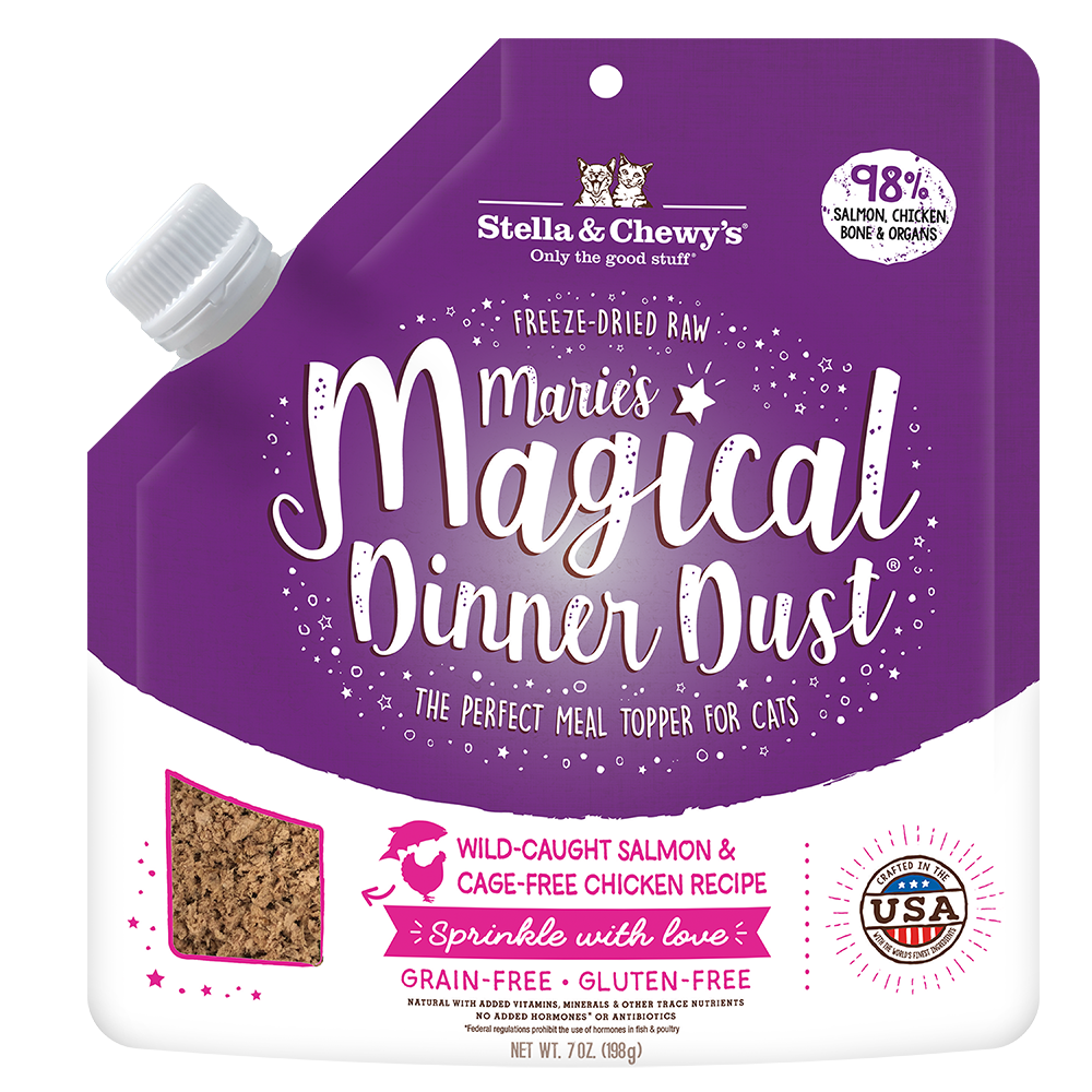 Stella & Chewy's Cat Marie's Magical Dinner Dust - Wild Caught Salmon & Cage-Free Chicken 7oz
