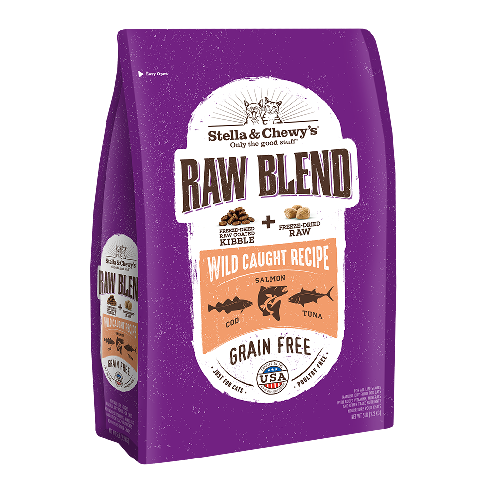Stella & Chewy's Cat Raw Blend Kibble Wild Caught Recipe 5lb