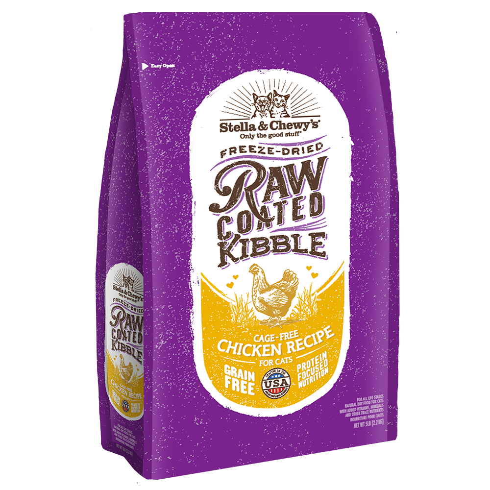Stella & Chewy's Cat Raw Coated Kibble Cage-Free Chicken Recipe 5lb