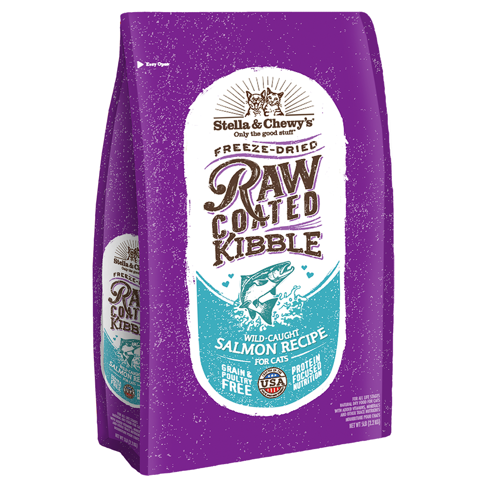 Stella & Chewy's Cat Raw Coated Kibble Wild-Caught Salmon Recipe 5lb