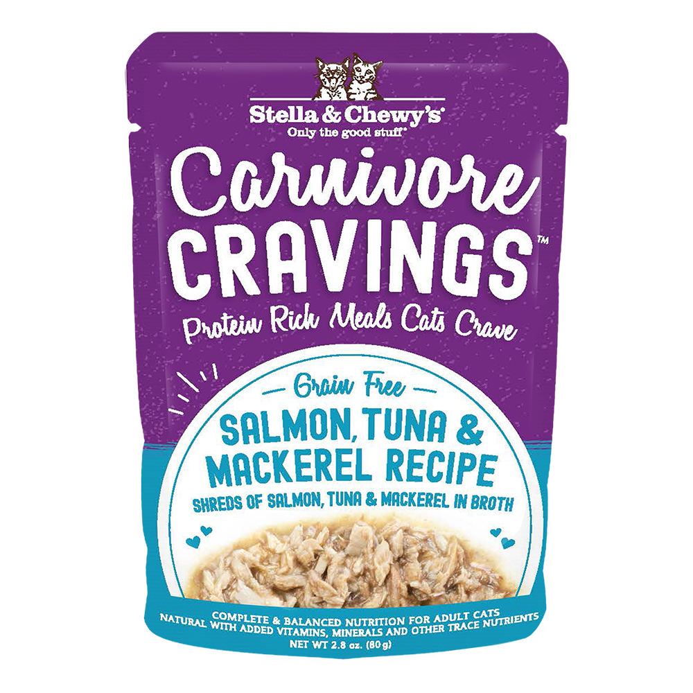 Stella & Chewy's Cat Wet Food Carnivore Cravings Salmon, Tuna & Mackerel 2.8oz