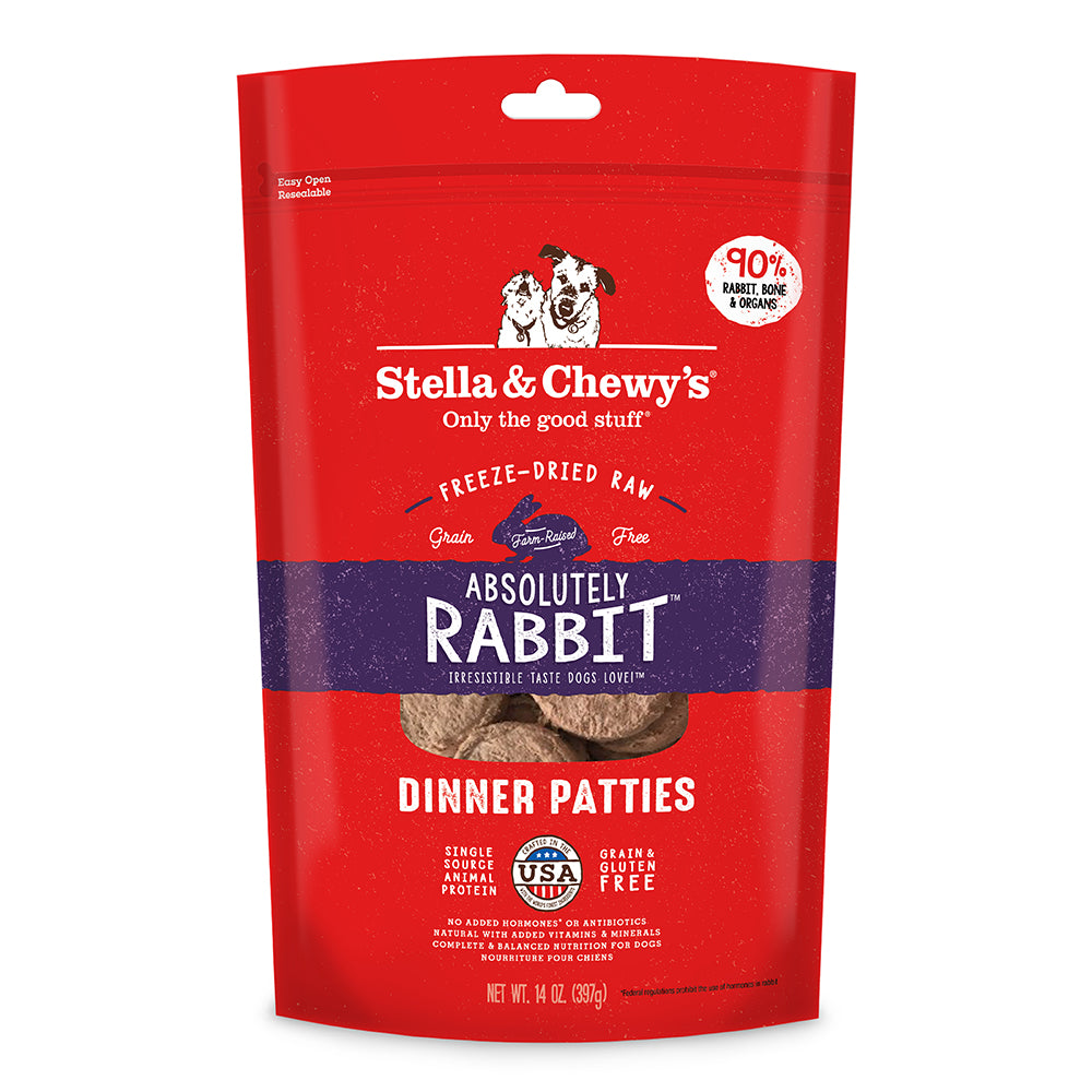 Stella & Chewy's Dog Freeze-Dried Dinner Patties - Absolutely Rabbit 14oz