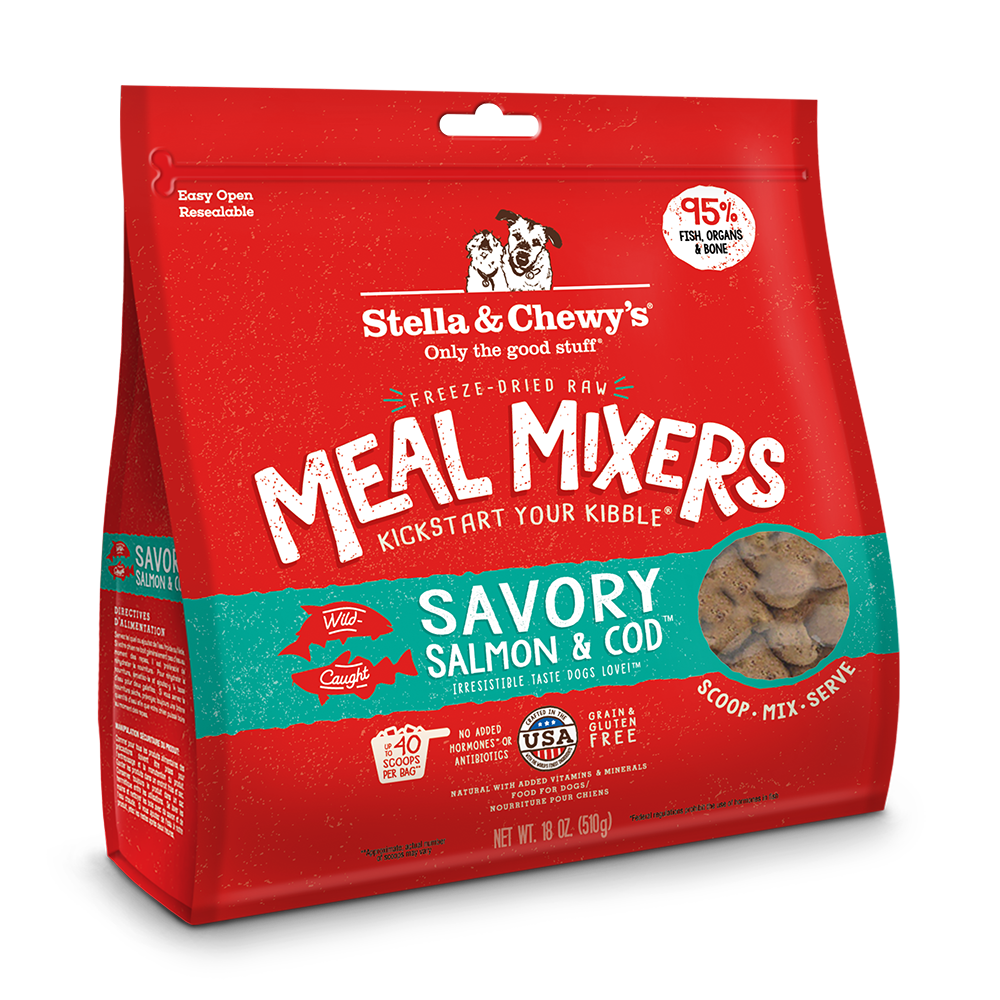 Stella & Chewy's Dog Freeze-Dried Meal Mixers - Savory Salmon & Cod 18oz