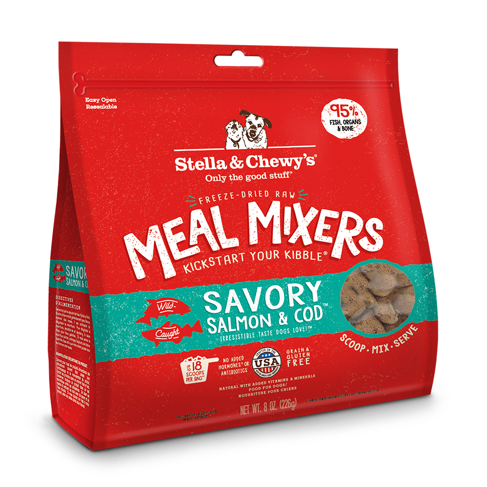 Stella & Chewy's Dog Freeze-Dried Meal Mixers - Savory Salmon & Cod 8oz