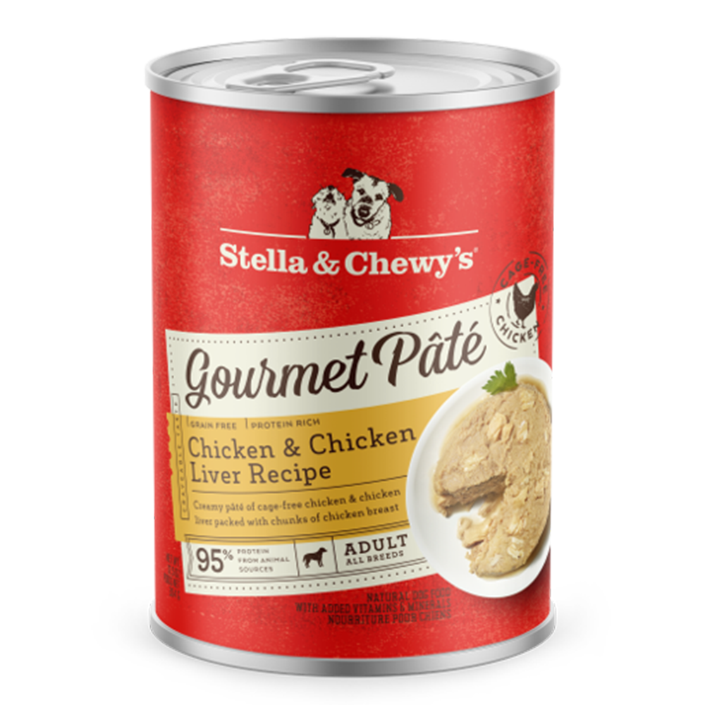 Stella & Chewy's Dog Gourmet Pate Chicken & Chicken Liver Recipe 12.5oz